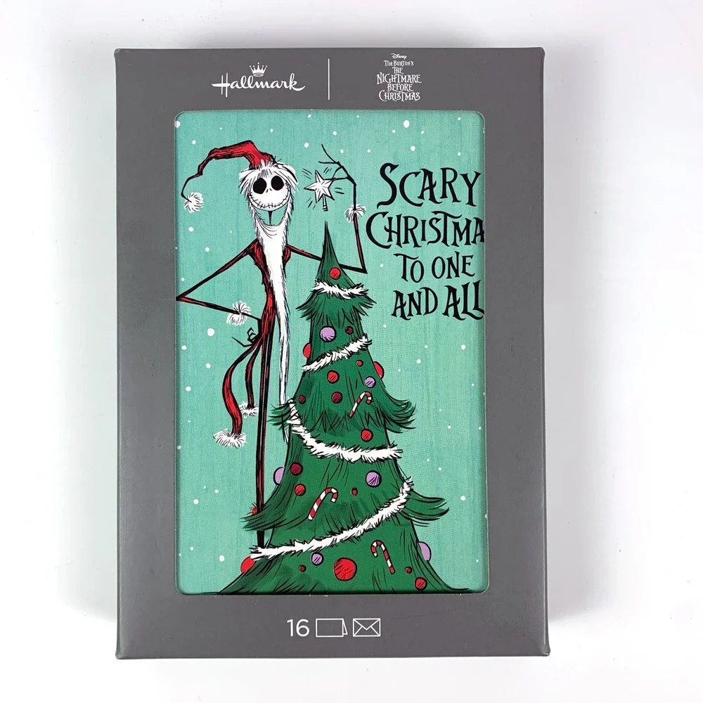 Hallmark Nightmare Before‎ Christmas NBC Holiday Cards 16 Scary Christmas to One